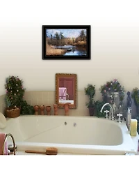 Trendy Decor 4U Riverside by Robin-Lee Vieira, Ready to hang Framed Print, Black Frame, 21" x 15"