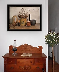 Trendy Decor 4U Simple Blessings by Billy Jacobs, Ready to hang Framed Print, Black Frame, 27" x 21"