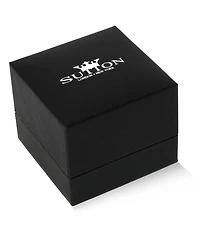 Sutton Gold-Tone Stainless Steel Matte Glitter And Stone Huggie Earrings