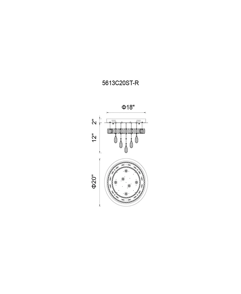 Cwi Lighting Veil Led Flush Mount