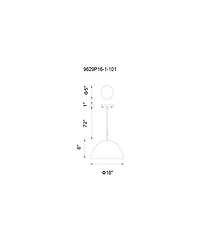 Cwi Lighting Modest 1 Light Chandelier