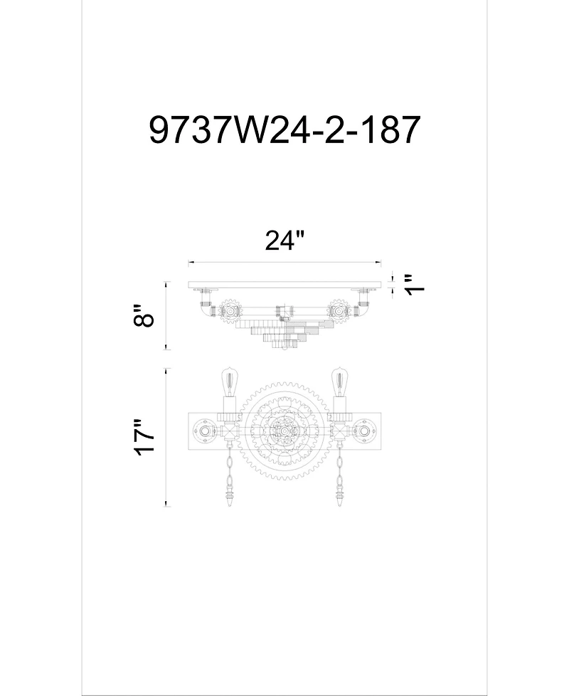 Cwi Lighting Soto 2 Light Wall Sconce