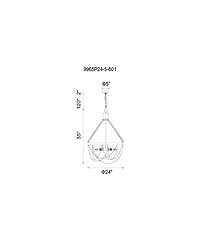 Cwi Lighting Parana 5 Light Chandelier