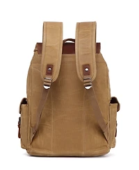 Tsd Brand Stone Creek Waxed Canvas Backpack Handbag