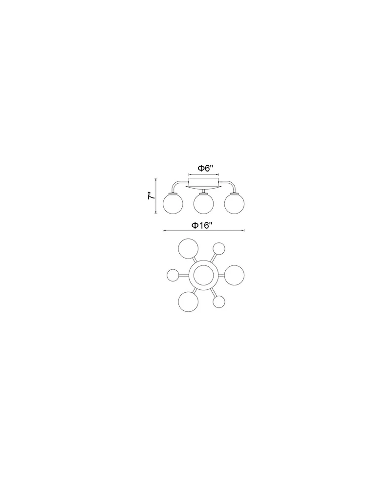 Cwi Lighting Element 4 Light Flush Mount