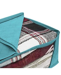 Sorbus 3 Pack Foldable Storage Bag Organizers - Great for Clothes, Blankets, Closets, Bedrooms, and More (Beige)