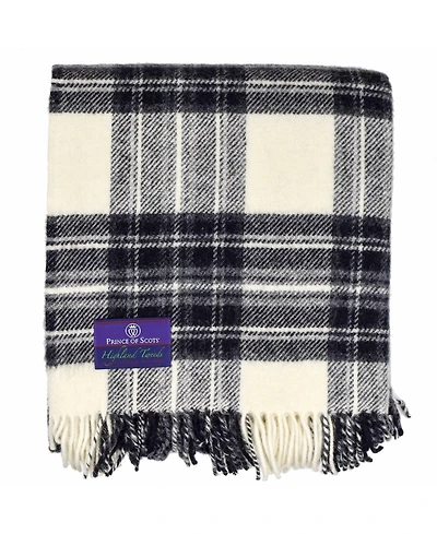 Prince of Scots Tartan Tweed Fluffy Throw, 72" x 59"