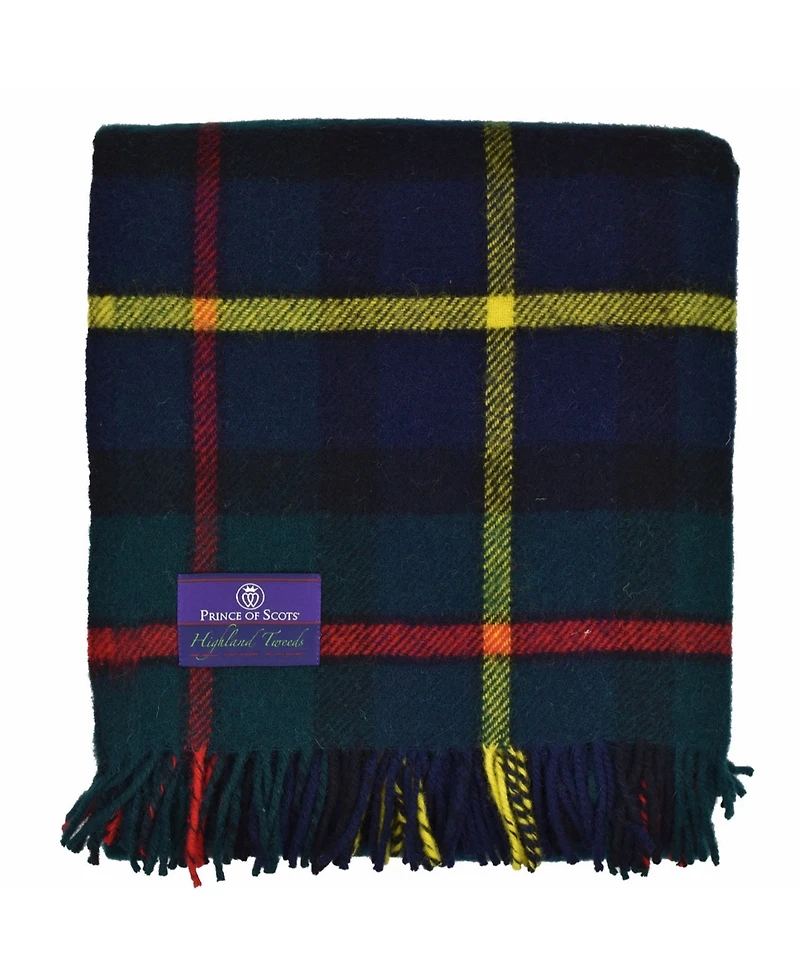 Prince of Scots Tartan Tweed Fluffy Throw, 72" x 59"
