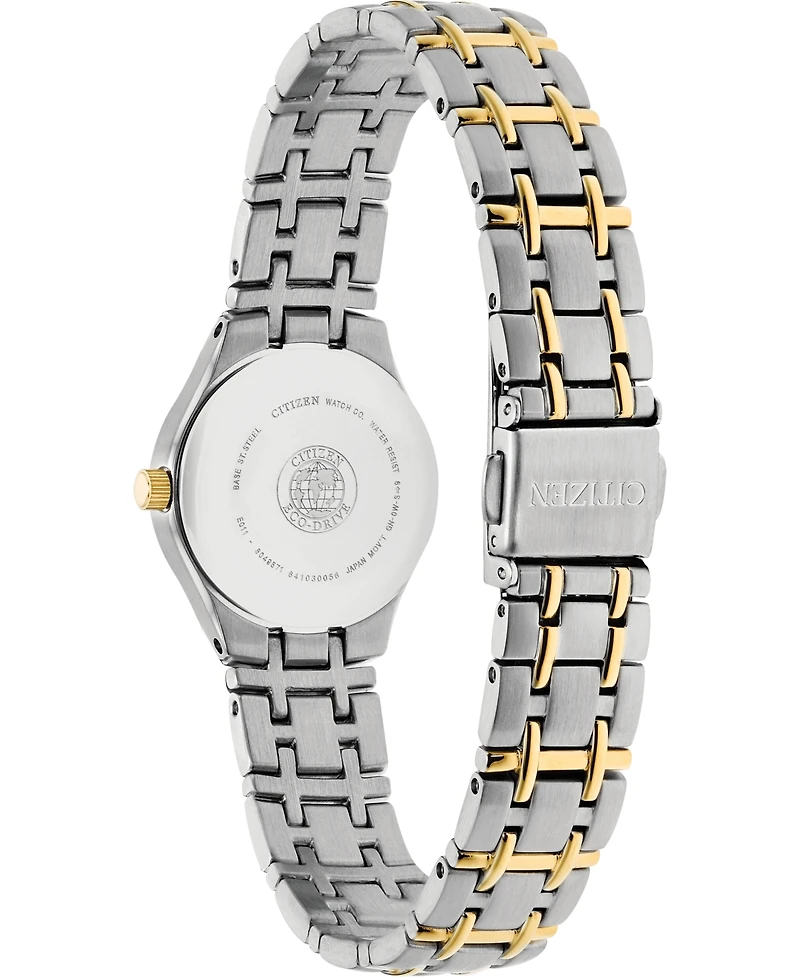 Citizen Women's Eco-Drive Two Tone Stainless Steel Bracelet Watch 25mm EW1264-50A