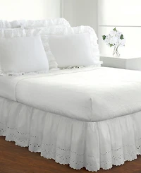 Fresh Ideas Ruffled Eyelet 18" Drop Bedskirt