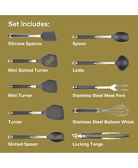 Anolon SureGrip Nylon Nonstick Kitchen Utensil 10-Pc. Set