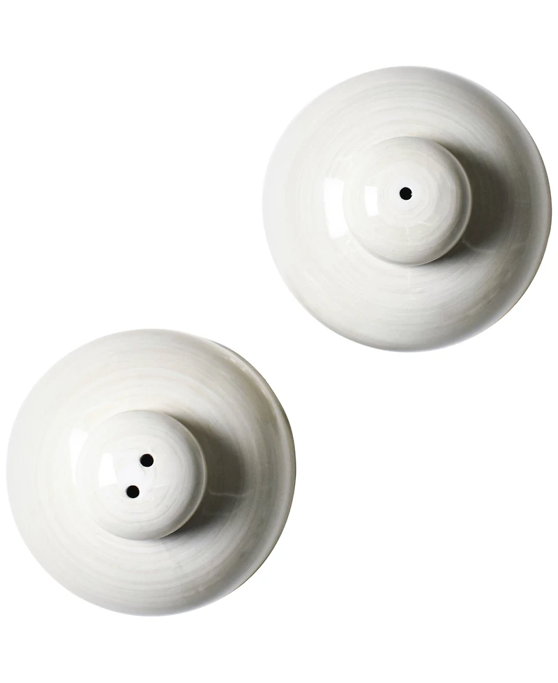 Coton Colors by Laura Johnson Signature White Ruffle Salt and Pepper Shaker Set