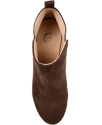 Journee Collection Women's Mylee Perforated Wedge Ankle Booties