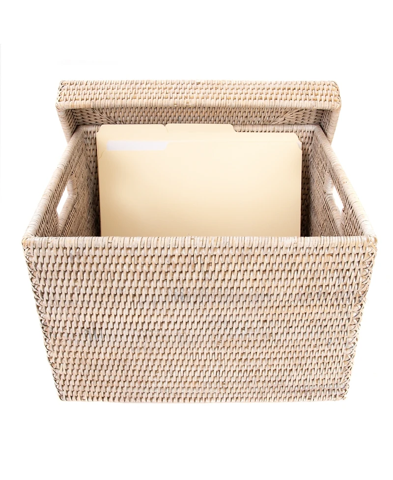 Artifacts Trading Company Artifacts Rattan Storage Box with Lid - Letter File