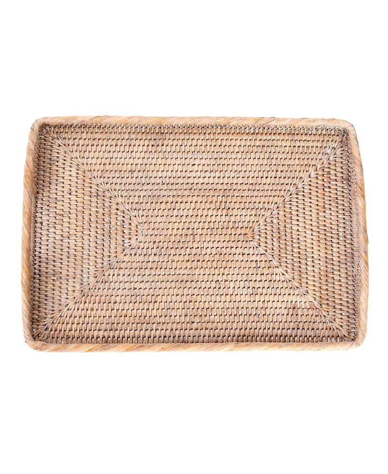 Artifacts Rattan 17" Rectangular Tray