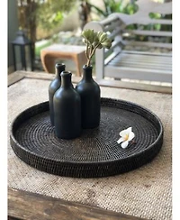Artifacts Trading Company Rattan Round Tray Collection