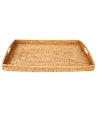 Artifacts Trading Company Artifacts Rattan Rectangular Tray High Handles