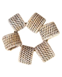 Artifacts Rattan 6-Piece Oval Napkin Ring Set
