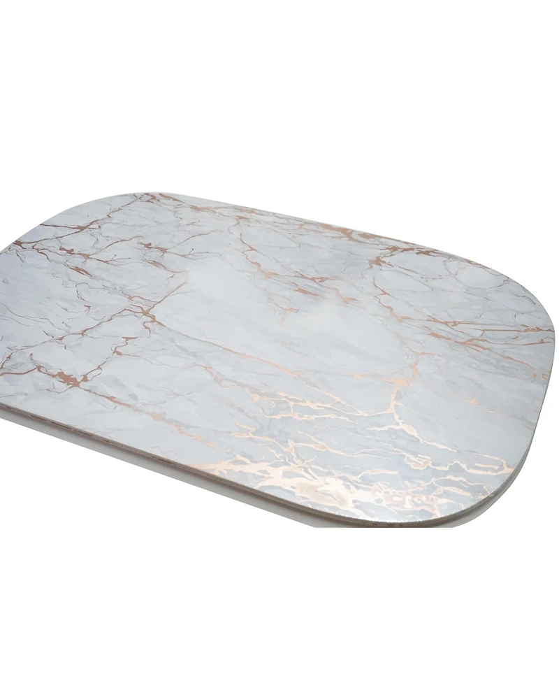 Dainty Home Foiled Marble Granite Thick Cork Heat Resistant 12" x 18" Placemats - Set of 2