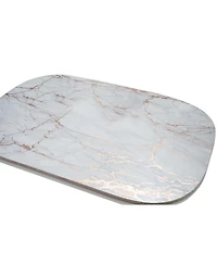 Dainty Home Foiled Marble Granite Thick Cork Heat Resistant 12" x 18" Placemats - Set of 2