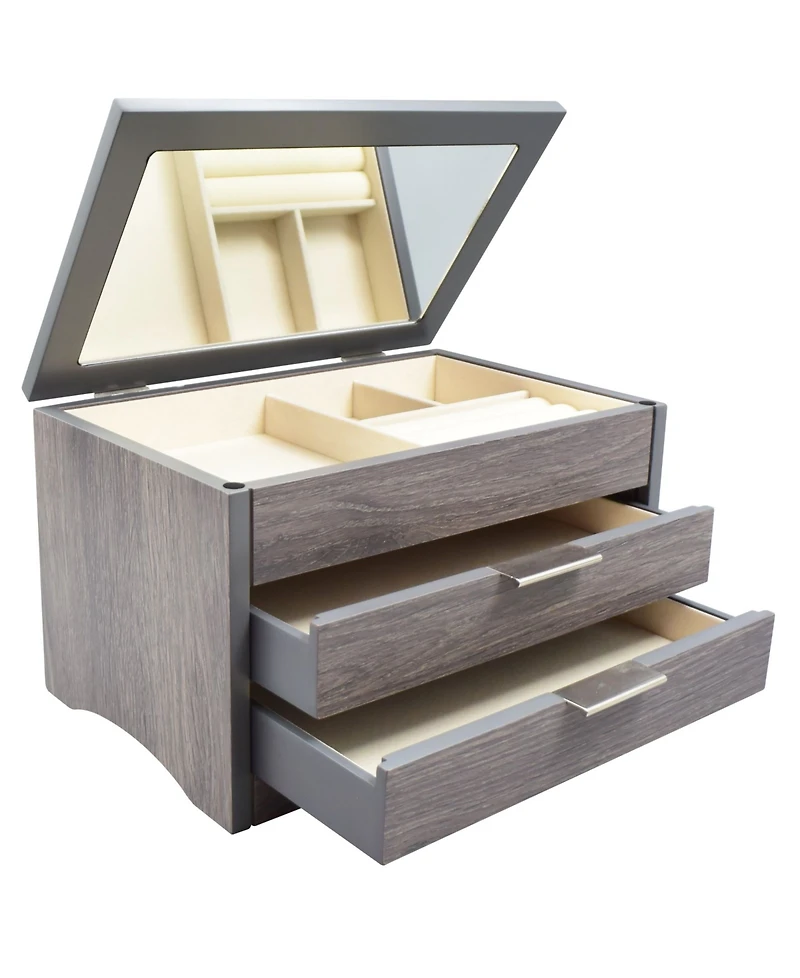 Pko Inc Distressed Wooden Jewelry Box