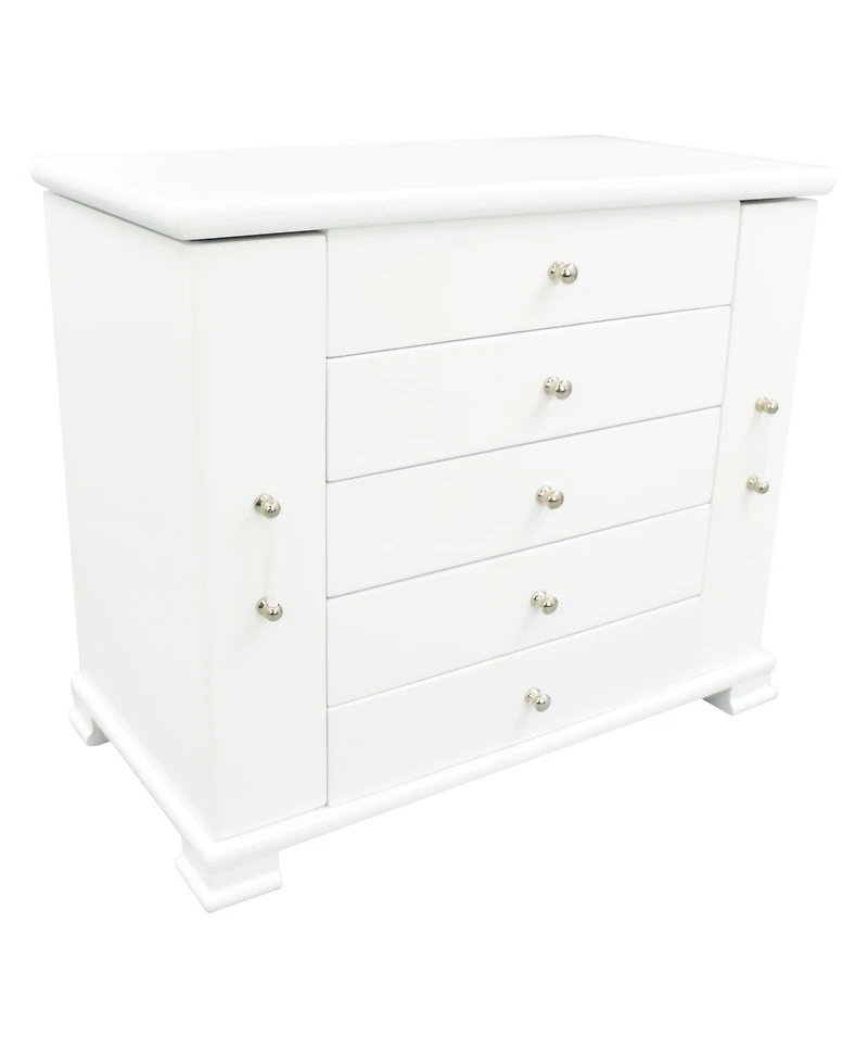 Pko Inc Wooden Jewelry Box, White