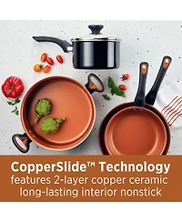 Farberware Glide Copper Ceramic 12-pc. Cookware Set
