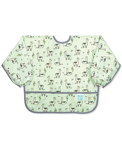 Bumkins Baby Boys Dinosaur Printed Sleeved Waterproof Bib