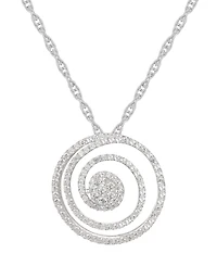 1/2 ct. t.w. Round Shape Diamond Pendant in Sterling Silver