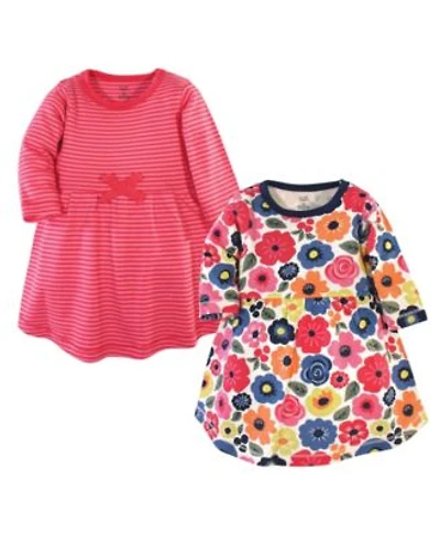 Touched By Nature Baby Girls Baby Organic Cotton Long Sleeve Dresses 2pk