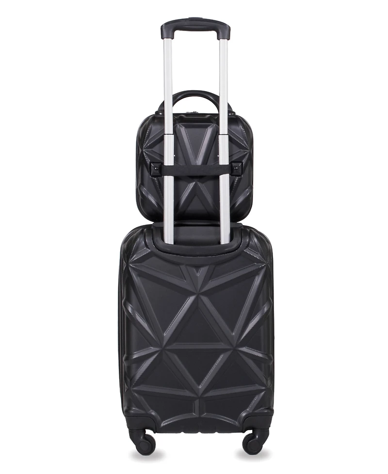 Amka Gem 2-Pc. Carry-On Hardside Cosmetic Luggage Set
