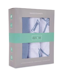 Ely's & Co. Cotton Muslin Swaddle Blanket 3 Pack