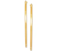 Medium Flat-Edge Hoop Earrings 10k Gold (Also White Gold), 1-1/2"