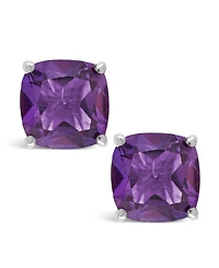 Gemstone Stud Earrings Sterling Silver