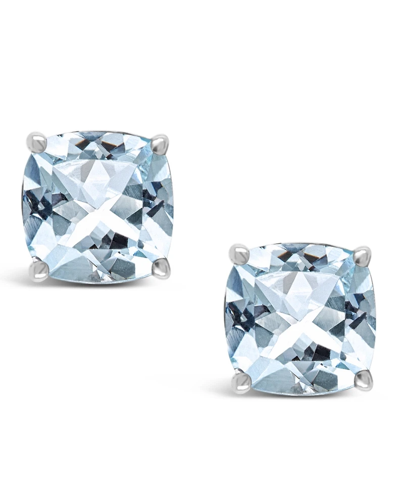 Gemstone Stud Earrings Sterling Silver