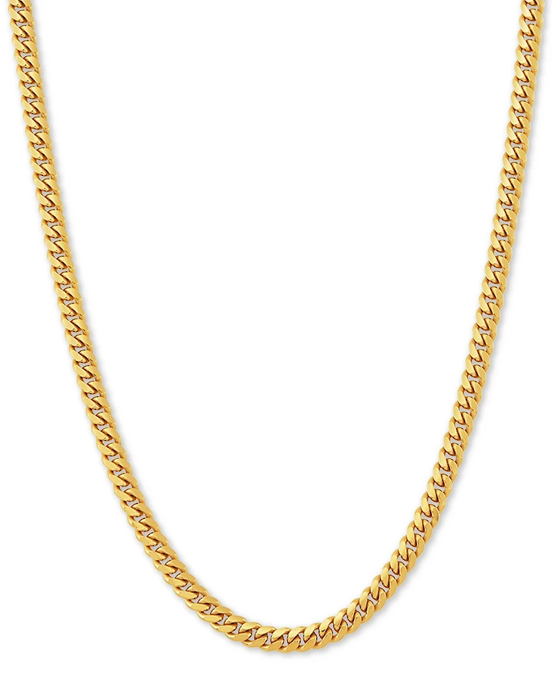 Cuban Link 24" Chain Necklace in 18k Gold-Plated Sterling Silver