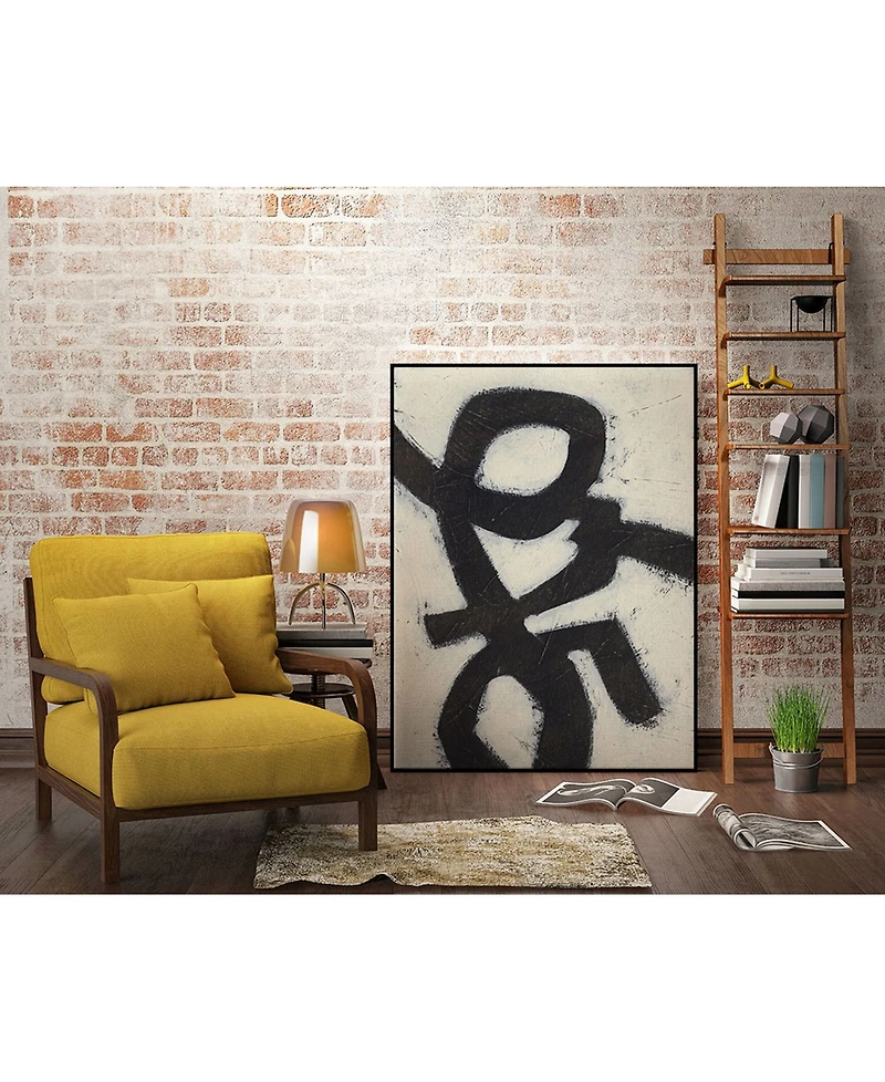 Giant Art 40" x 30" Symbiotic Iii Art Block Framed Canvas