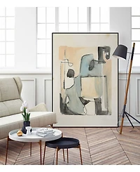 Giant Art 40" x 30" Subdued Abstract Ii Art Block Framed Canvas