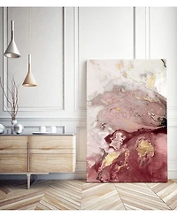 Giant Art 20" x 16" Ocean Splash I Crimson Version Museum Mounted Canvas Print