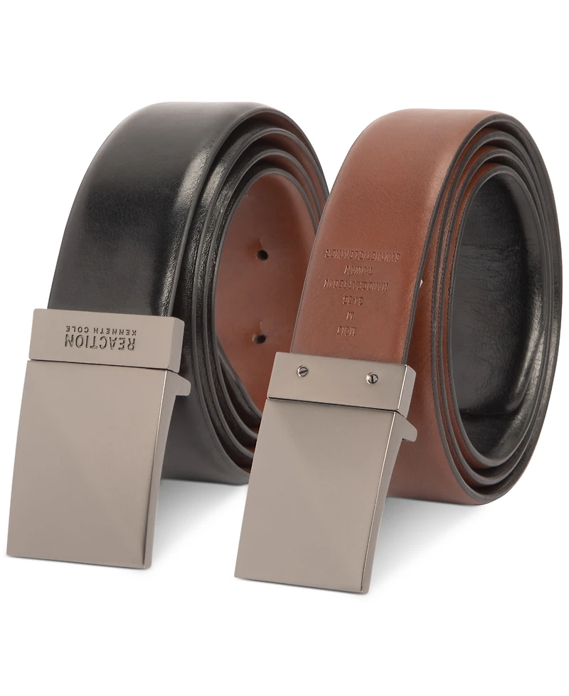 Kenneth Cole Reaction Men's Stretch Reversible Plaque Belt