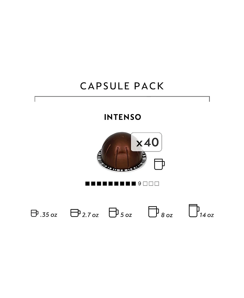 Nespresso VertuoLine Intenso, 40 Capsules