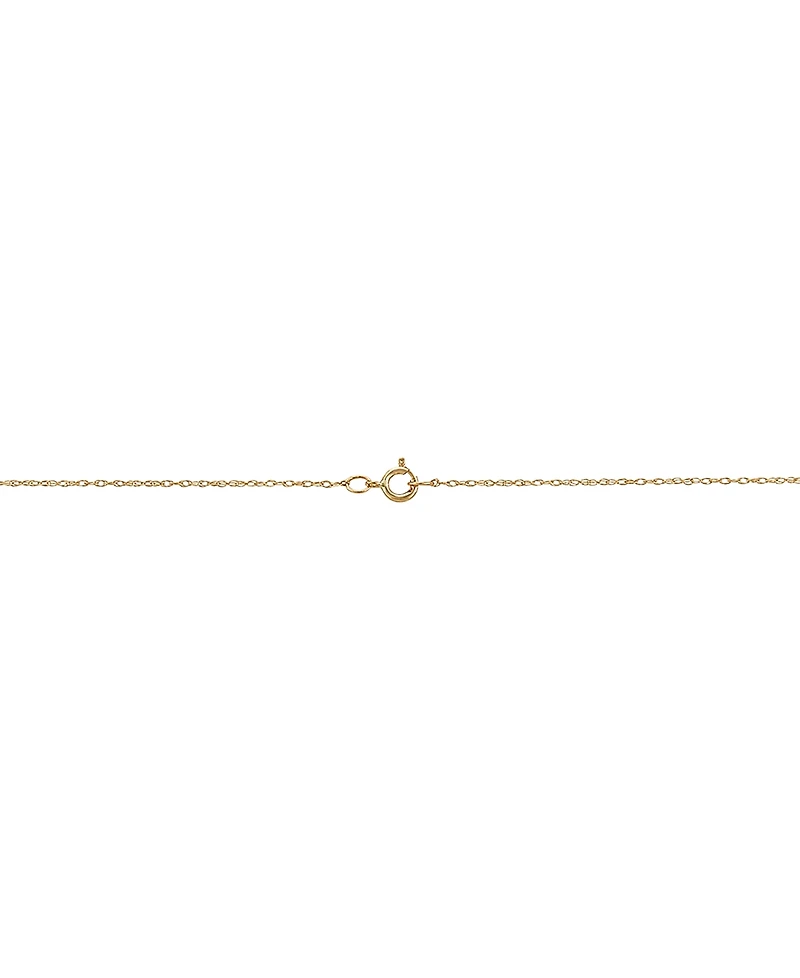 Diamond Accent Four Leaf Clover Pendant in 10K Yellow Gold