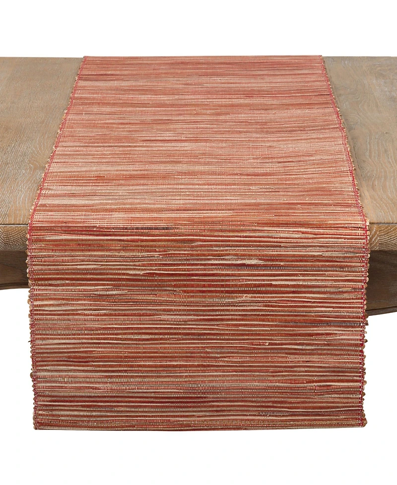 Saro Lifestyle Shimmering Woven Nubby Texture Water Hyacinth Table Runner