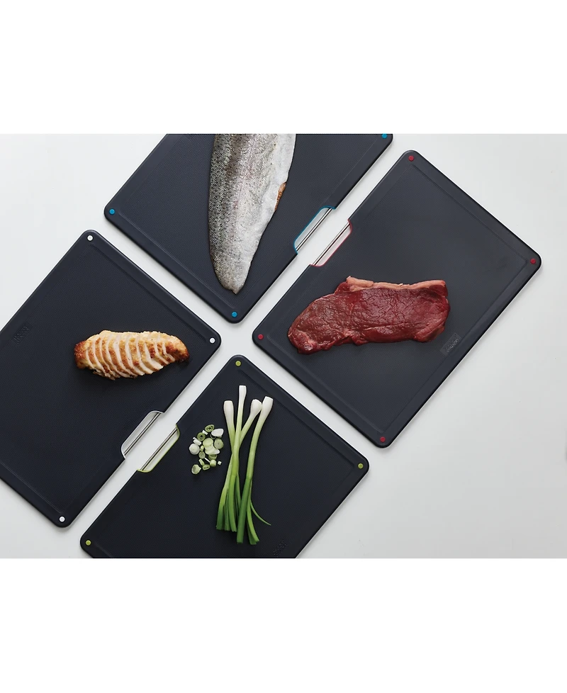 Joseph Joseph Folio Stainless Steel 4-Pc. Chopping Board Set in Case