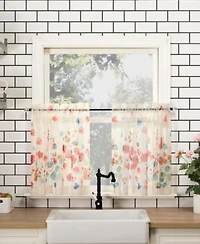 Rosalind Watercolor Floral Tier Valance Collection