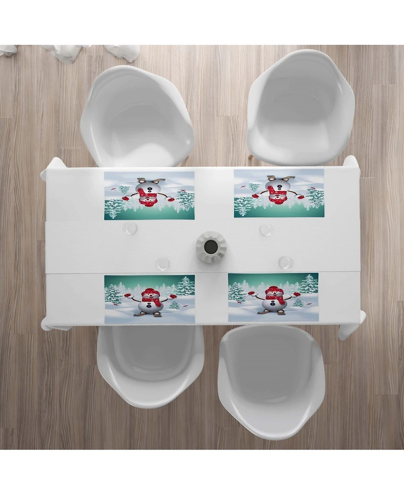 Ambesonne Christmas Place Mats, Set of 4