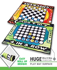 Franklin Sports Checkers and Four-in-a-Row Mat