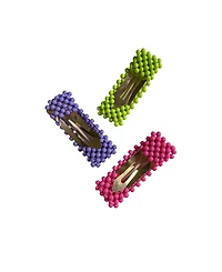 Soho Style Beaded Neon Hair Clip 3 Piece Set