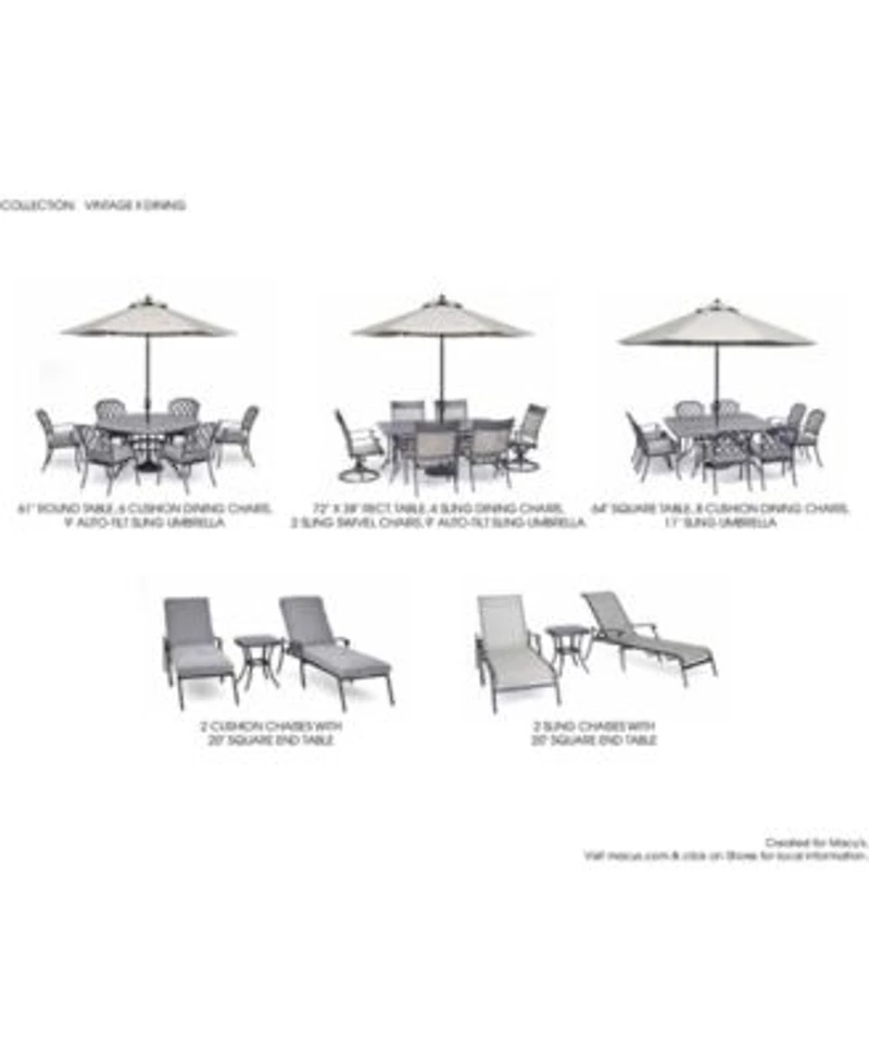 Closeout Vintage Ii Outdoor Sling Chair Dining Collection Created For Macys