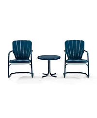 Crosley Ridgeland 3 Piece Metal Conversation Seating Set